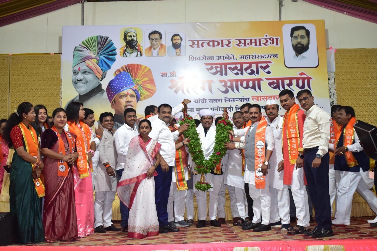 पिंपरी-चिंचवड शिवसेनेच्या वतीने खासदार बारणे यांचा सत्कार