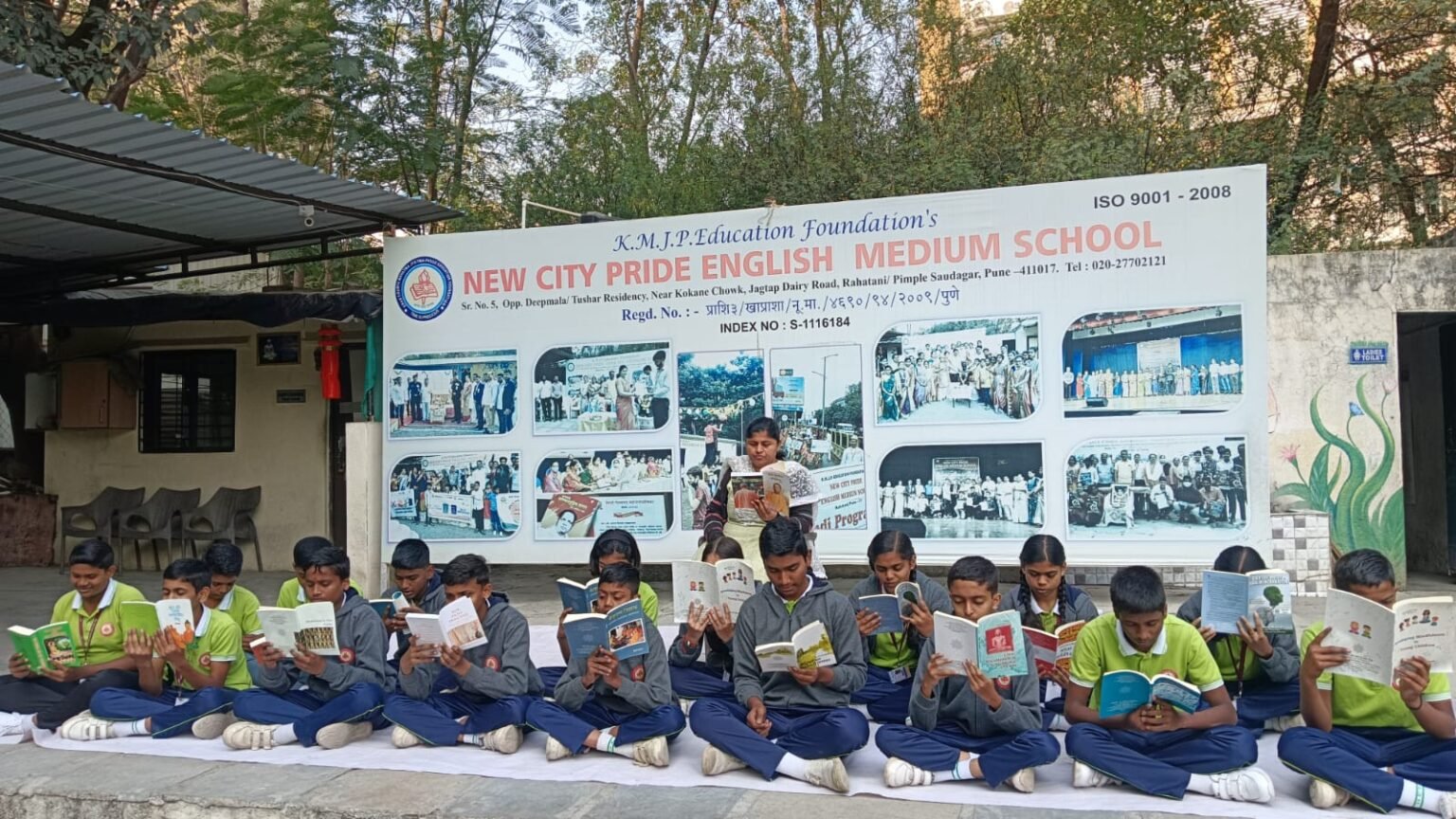 न्यू सिटी प्राईड स्कूल मध्ये “पुणे पुस्तक महोत्सव अंतर्गत पुस्तक वाचन दिन साजरा