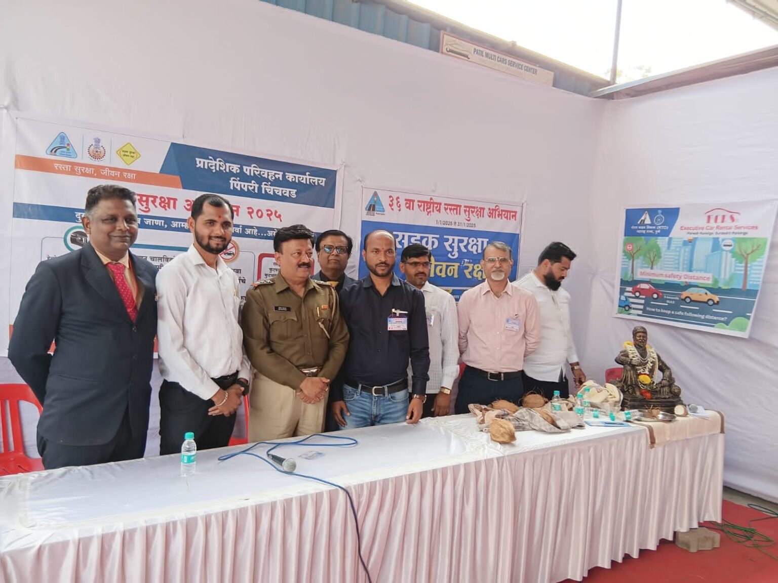 ई सी आर एस, उप प्रादेशिक परिवहन कार्यालय व शिवराज मोटर ड्रायव्हिंग स्कूल यांच्या संयुक्त विद्यमाने सुरक्षेचे धडे व नियम शिबिराचे आयोजन