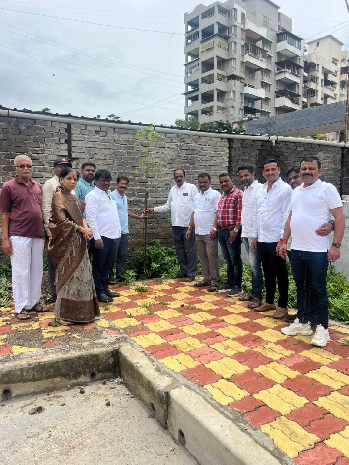 काळेवाडी विजय नगर येथे सोसायटी फेडरेशनतर्फे वृक्षारोपण