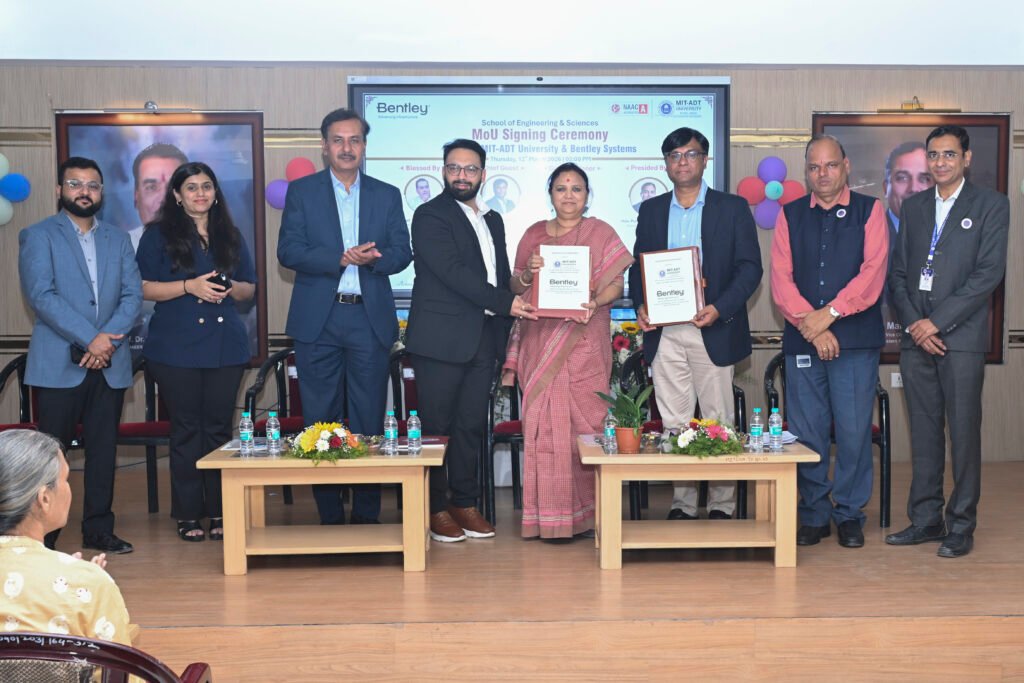एमआयटी एडीटीचा बेंटली सिस्टिम्ससोबत करार डिजिटल पायाभूत सुविधा शिक्षणासाठी ‘इन्फ्रास्ट्रक्चर इनोव्हेशन’ उत्कृष्टता केंद्र सुरू