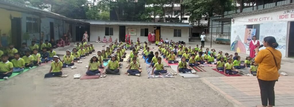 न्यू सिटी प्राईड इंग्लिश मीडियम स्कूलमध्ये आंतरराष्ट्रीय योग दिन उत्साहात साजरा