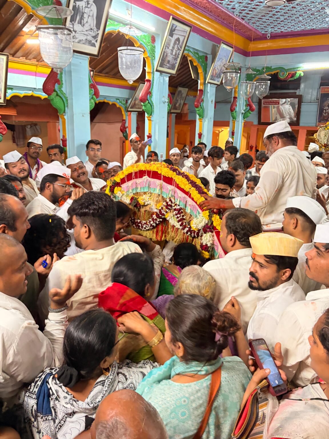 माऊलींच्या पालखी सोहळ्याचे आळंदीत हरिनाम गजरात आगमन स्वागत
