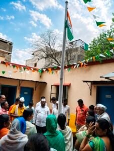 थेरगाव परिसरातील रावजी बारणे प्रशाळेत स्वातंत्र्यदिन उत्साहात साजरा
