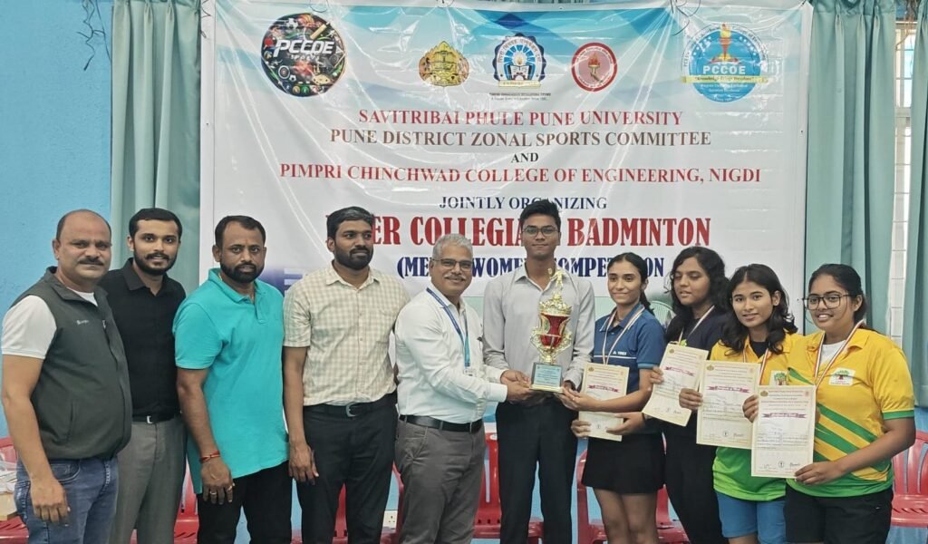 आंतर महाविद्यालयीन बॅडमिंटन स्पर्धेत डीवायपीसीओइ, आकुर्डी आणि पीसीसीसीएस, चिंचवड विजयी